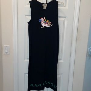Black Sleeveless Christmas Dress